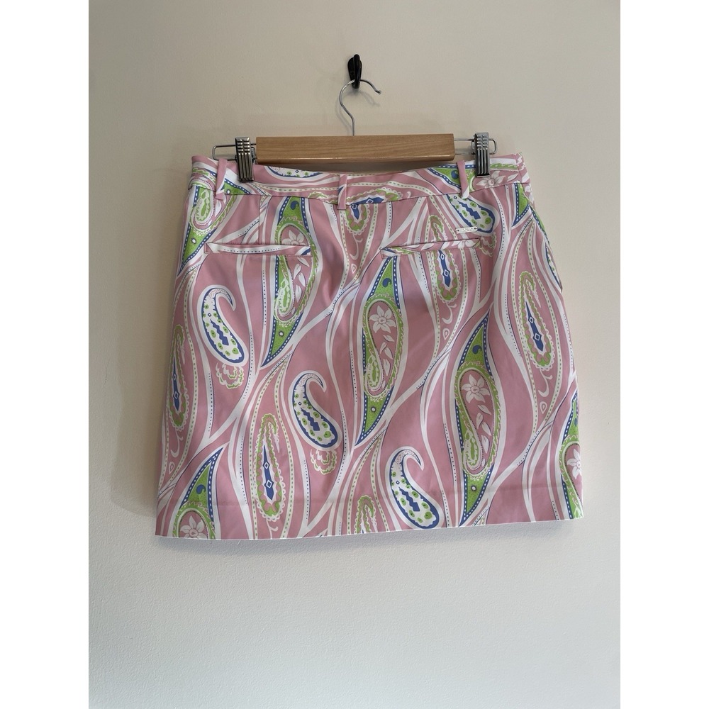 Ralph Lauren Polo Golf Skirt Skort Women Size 4 Pink Paisley Active Tennis Lined - Picture 2 of 7